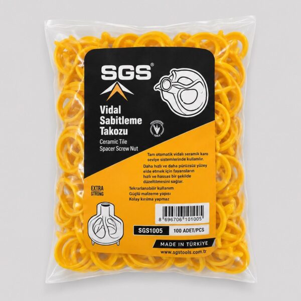 Rozete cu filet pentru nivelare gresie SGS, 100 buc, SGS1005