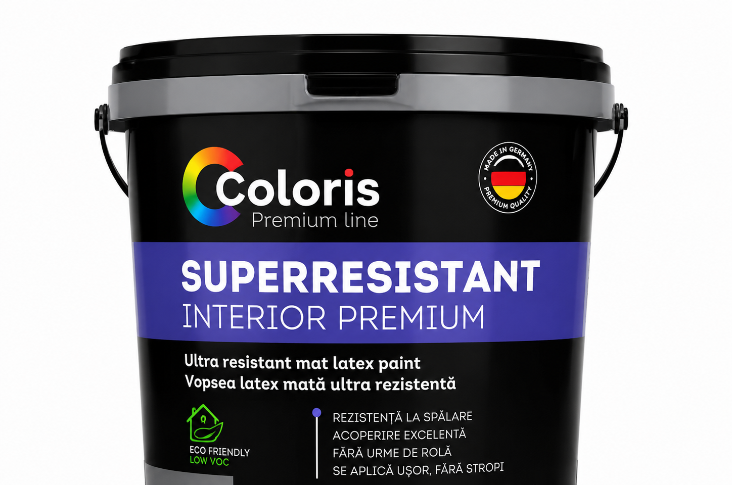 Vopsea latex mată ultra rezistentă COLORIS Premium Line Superresistant Interior Premium, 1.4 kg