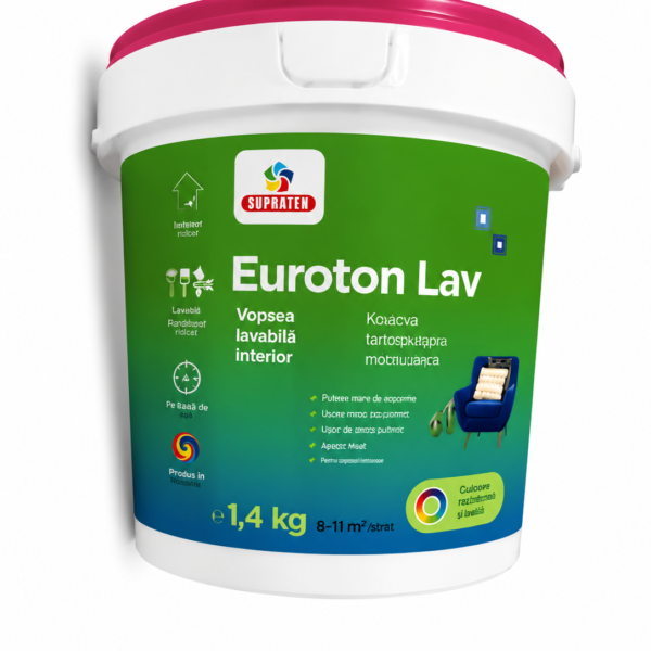 Vopsea lavabilă pentru interior SUPRATEN Euroton Lav, 1.4 kg