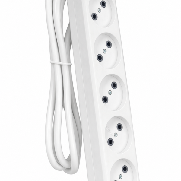 Prelungitor electric 5 prize fără împământare, cablu 1.5 m