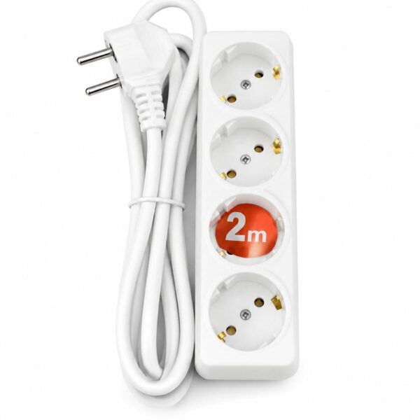 Prelungitor electric Olimpia, 4 prize cu împământare, cablu 2/3/5 m