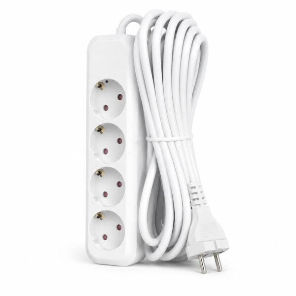 Prelungitor electric , 4 prize cu împământare, cablu 10 m